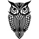 Sticker silhouette d'un hibou