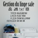 Sticker gestion du linge sale