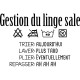 Sticker gestion du linge sale