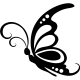 Sticker silhouette d'un papillon