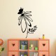 Sticker petit papillon se repose sur une fleur