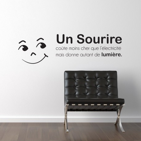 Sticker Un sourire coûte moins cher que...