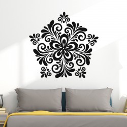 Sticker Fleur déco baroque