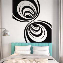 Sticker mural design tourbillons