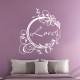 Sticker mural love design fleur