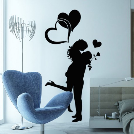 Sticker mural le grand amour