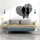 Sticker mural ballade en amoureux