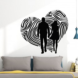 Sticker mural ballade en amoureux