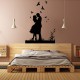 Sticker mural ballade romantique avec des oiseaux