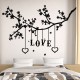 Sticker mural design love