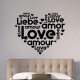 Sticker mural "Amour" en divers langues