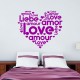 Sticker mural "Amour" en divers langues
