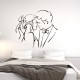 Sticker mural baiser romantique