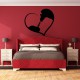 Sticker mural amoureux dans le coeur