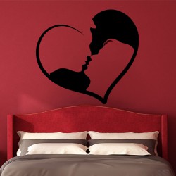 Sticker mural amoureux dans le coeur