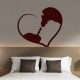 Sticker mural amoureux dans le coeur