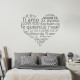 Sticker mural "Je t'aime" en plusieurs langues