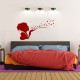 Sticker mural doux baisers