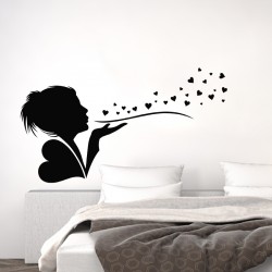 Sticker mural doux baisers