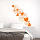 Sticker mural coeurs rampant