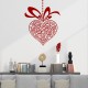 Sticker mural pendentif coeur