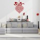 Sticker mural pendentif coeur