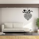 Sticker mural pendentif coeur