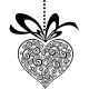 Sticker mural pendentif coeur