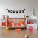 Sticker mural coeurs en suspension