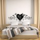Sticker mural design fleur et papillons
