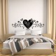 Sticker mural design fleur et papillons