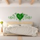 Sticker mural design fleur et papillons