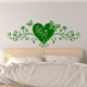 Sticker mural design fleur et papillons