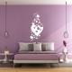 Sticker mural design coeurs