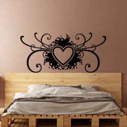 Sticker mural design style coeur