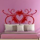 Sticker mural design style coeur