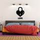 Sticker mural cadenas coeur