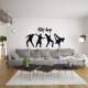 Sticker mural design hip hop