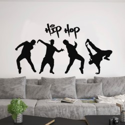 Sticker mural design hip hop