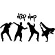 Sticker mural design hip hop