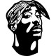 Sticker mural Tupac Shakur