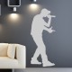 Sticker mural silhouette rappeur