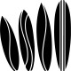 Sticker Ethnique design planche de surf