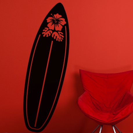Sticker Ethnique fleur sur une planche de surf