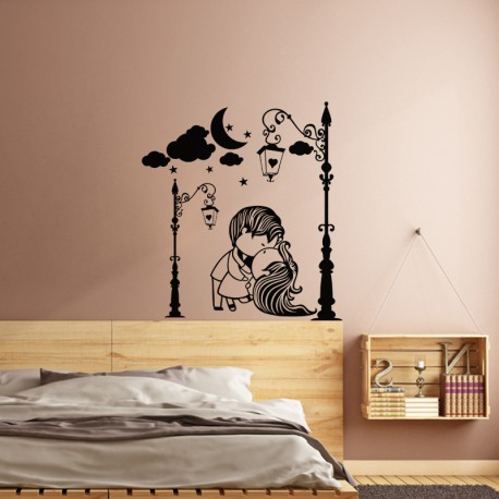 Sticker mural nuit romantique