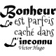 Sticker Le Bonheur est parfois caché dans L'inconnu