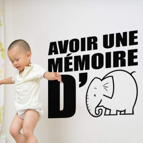 Sticker Avoir une mémoire d'éléphant
