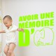 Sticker Avoir une mémoire d'éléphant