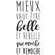 Sticker citation Belle et rebelle