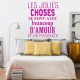 Sticker citation Les jolies choses